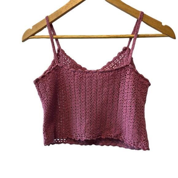 Purple Crochet Crop Spaghetti Strap Casual Top S
L - Picture 4 of 8